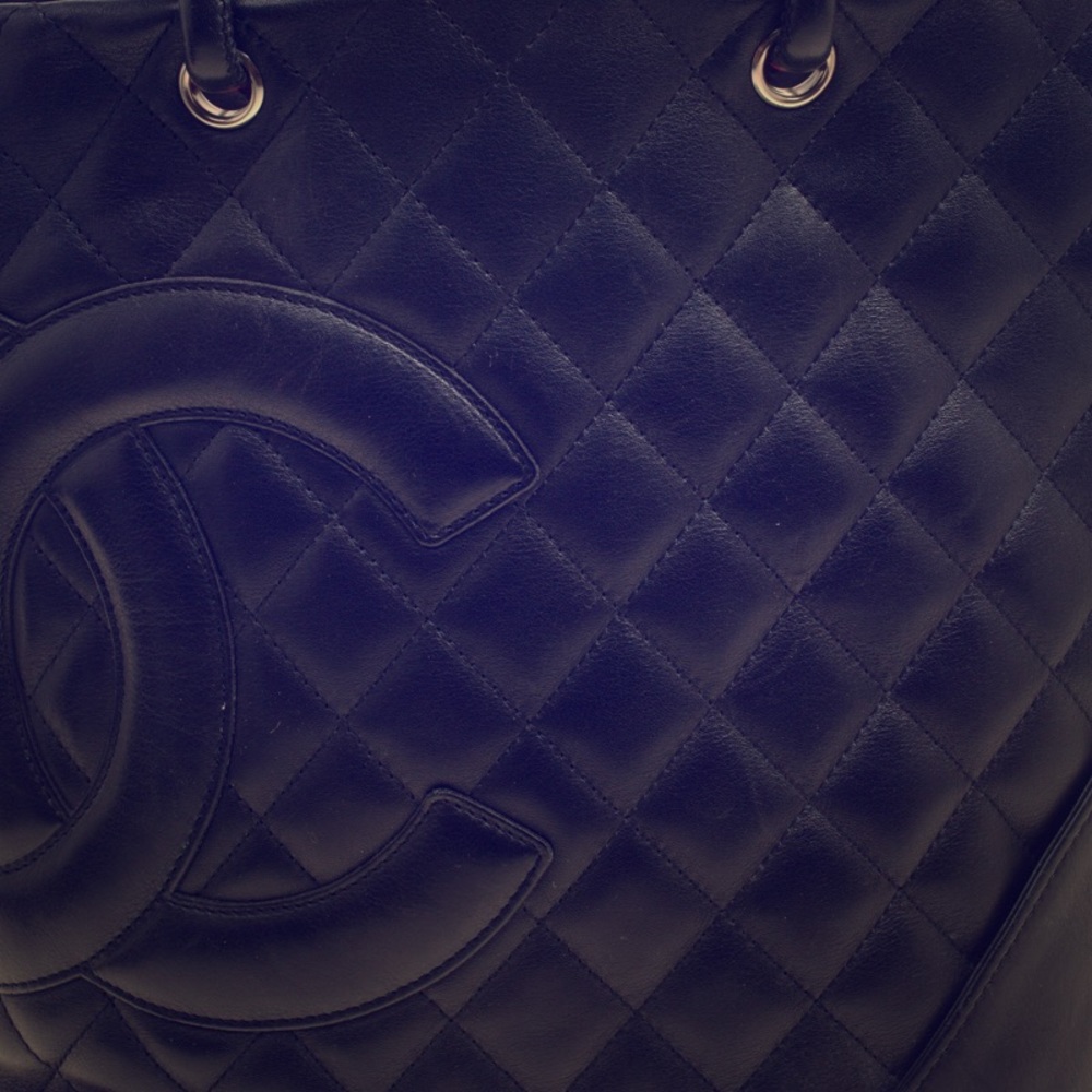 Chanel Quilted Lambskin Ligne Cambon Small Tote